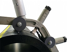 Использование роторного трубореза для полиэтиленовых труб Reed In-Line Rotary Pipe Cutter PLAS1PE